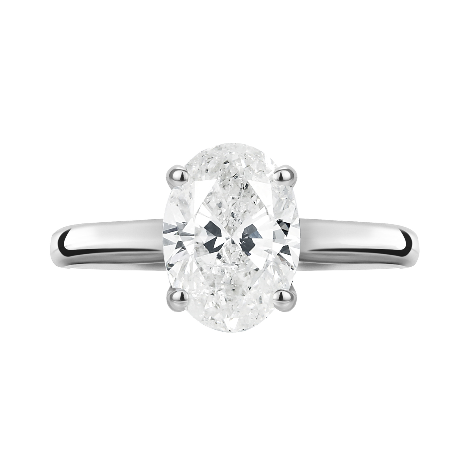 simple solitaire oval ring