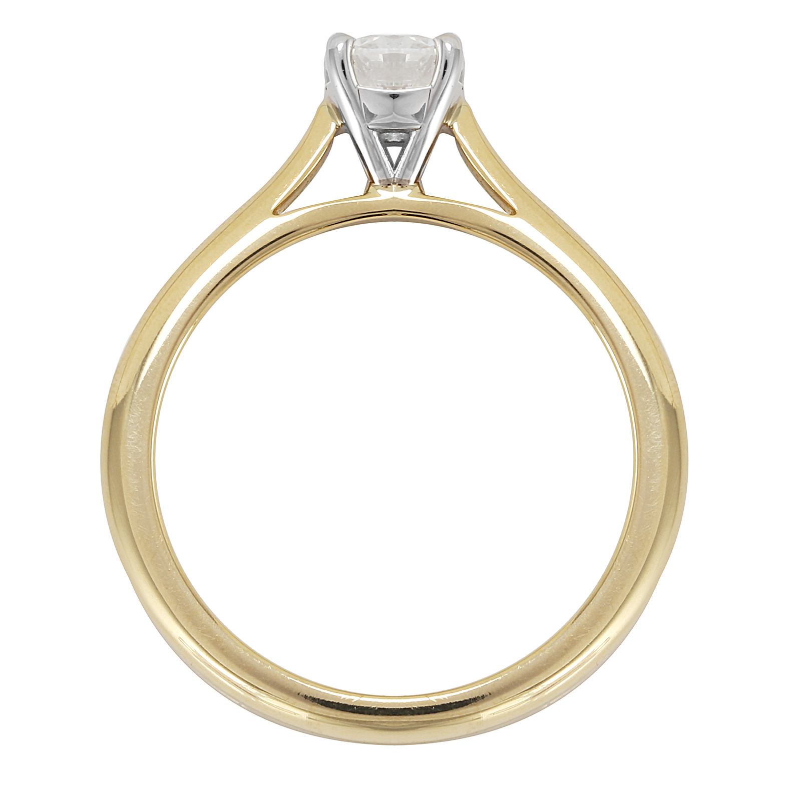 Silhouette 18ct Yellow Gold 0.25ct Diamond Engagement Ring | Rings ...
