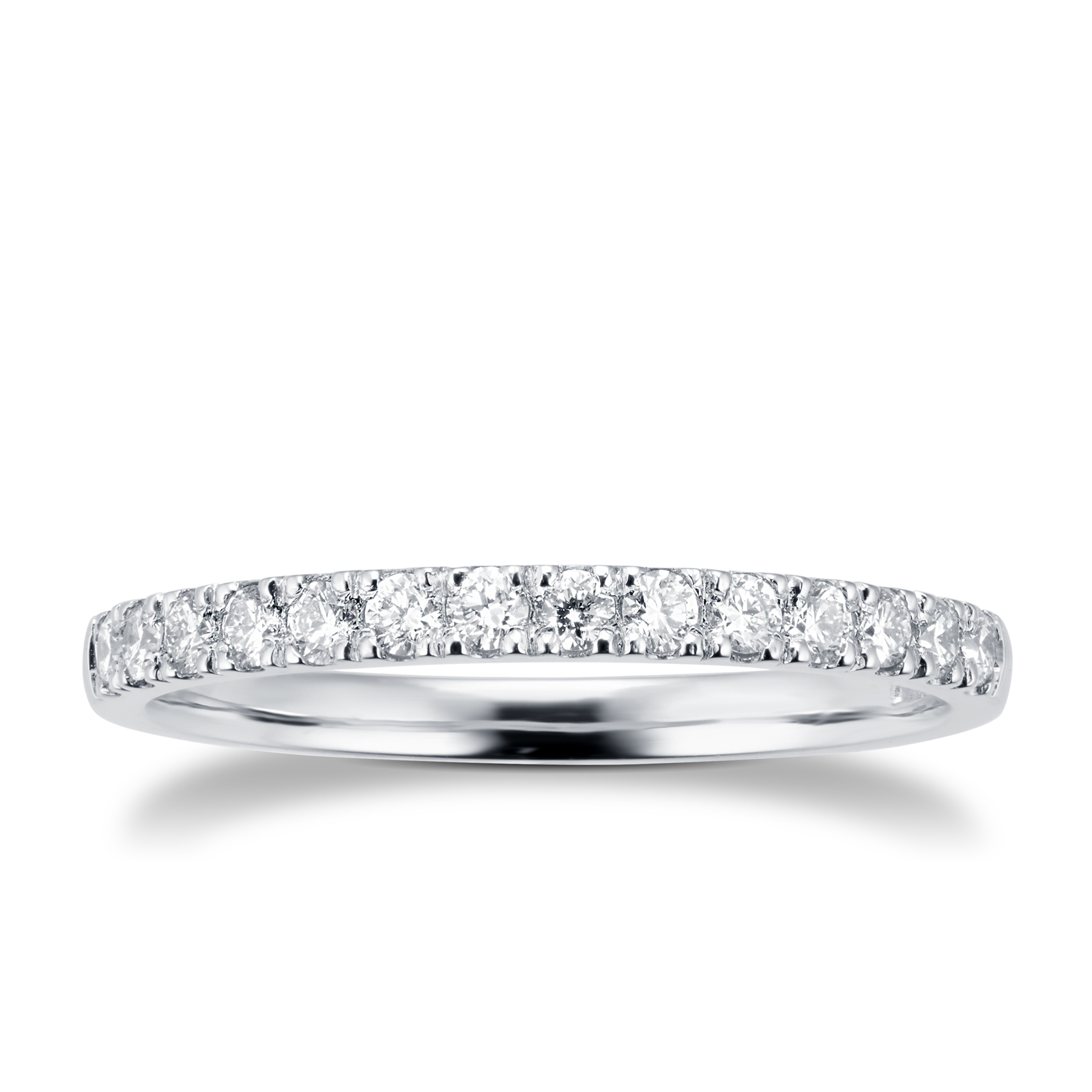 0.28 Total Carat Weight Brilliant Cut Diamond Half Eternity Ring In ...