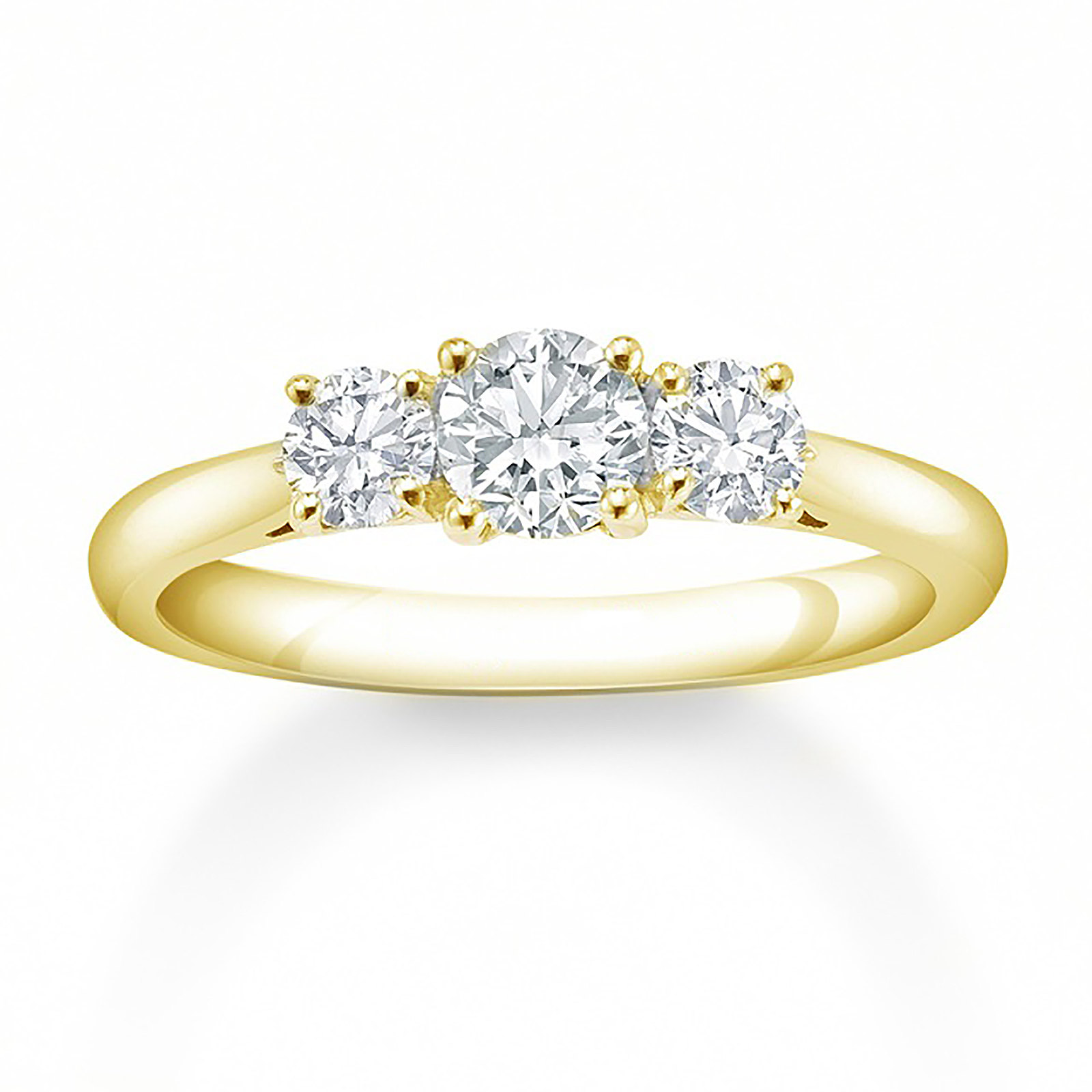 Min Webb 18 Carat Yellow Gold 0 50 3 Stone Claw Set Min Webb 18 Carat Yellow Gold 0 50 3 Stone Claw Set Engagement Ring