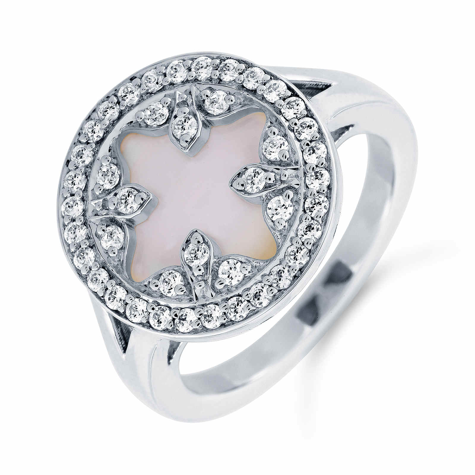 Treasure Empress 18ct White Gold Mother of Pearl and 0.32cttw Diamond Ring Reviews