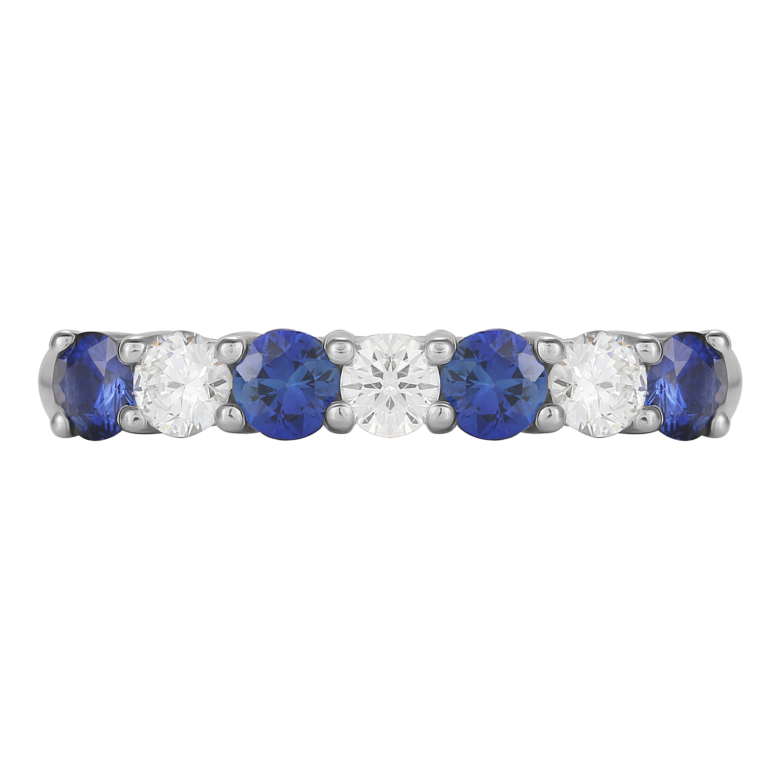 Platinum Diamond And Sapphire Half Eternity Ring Reviews