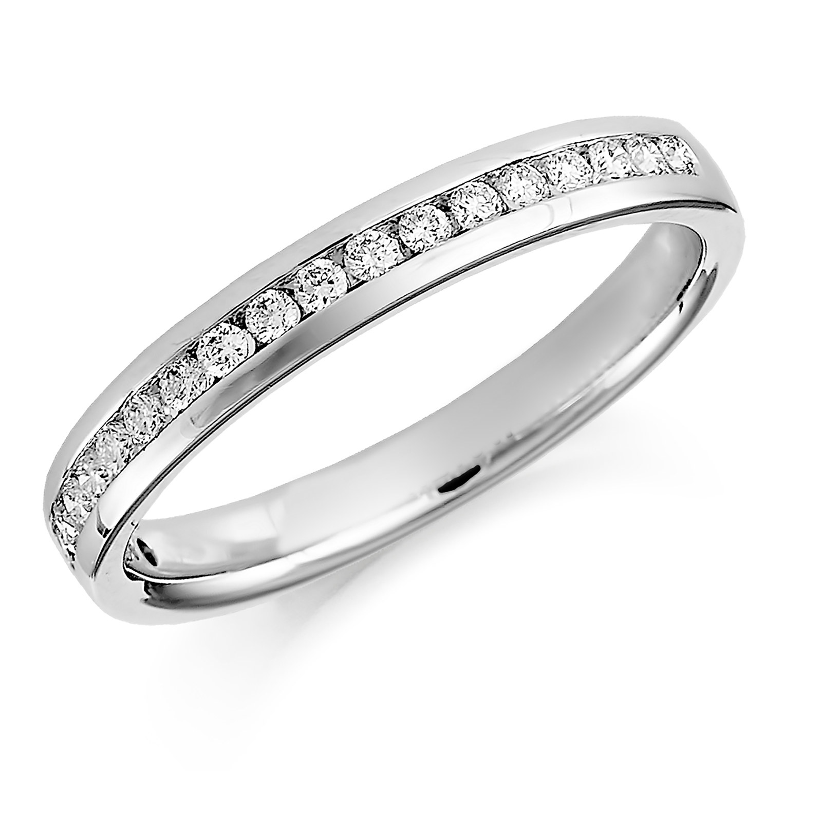 Platinum 0.20ct Round Brilliant Cut Channel Set Half Eternity Ring Reviews