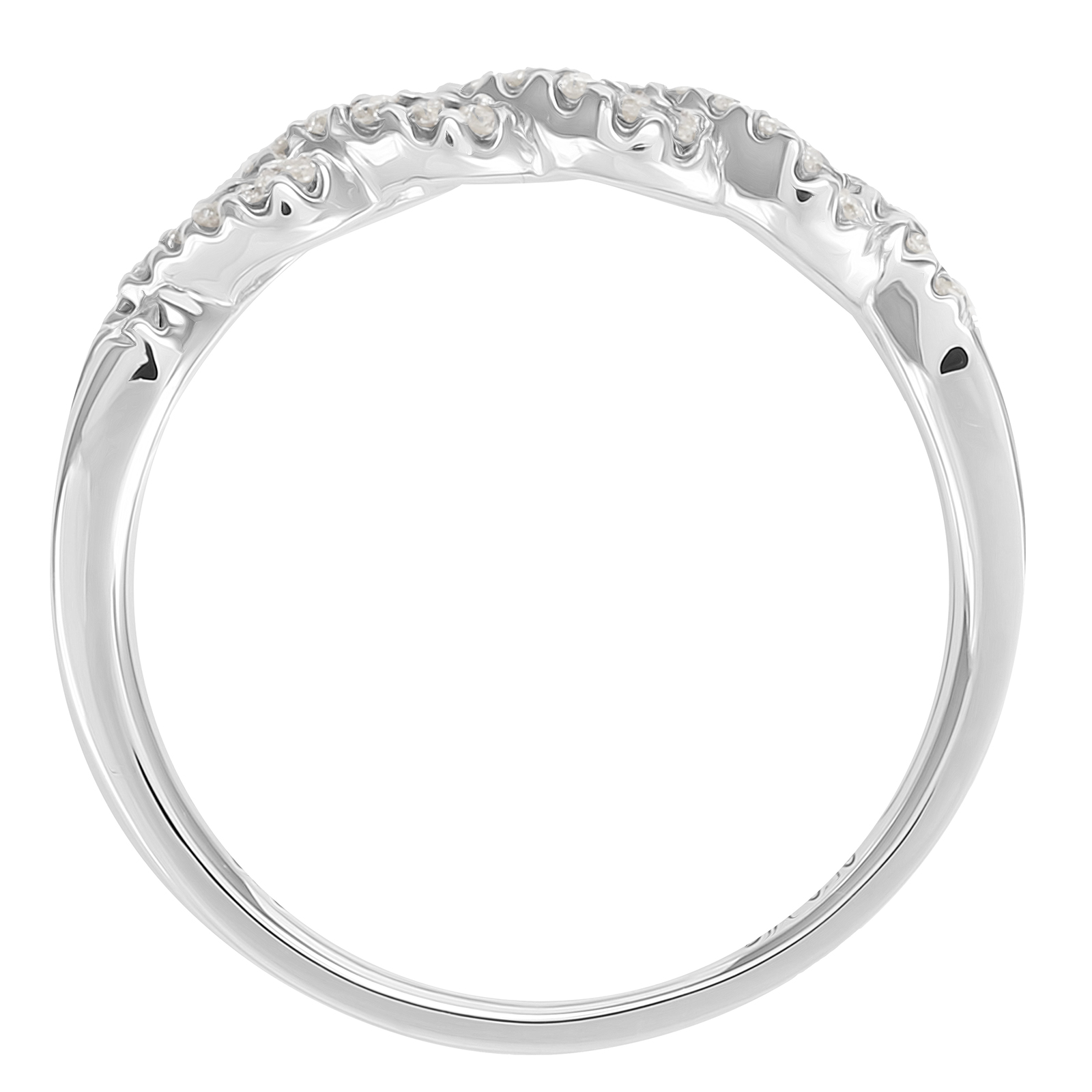 9ct White Gold 0.18cttw Diamond Wrap Over Ring | Rings | Jewellery ...