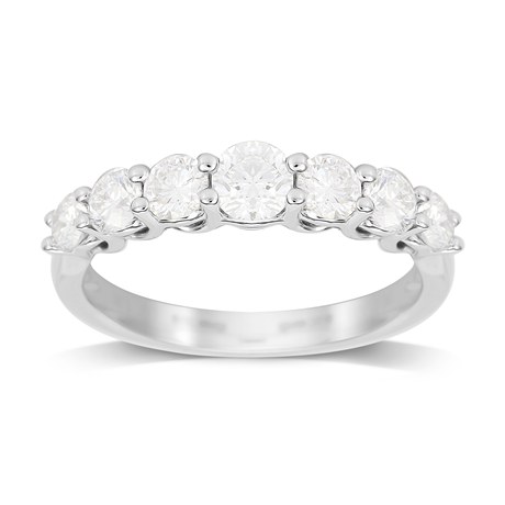 18ct White Gold Claw Set 1.00cttw Graduated Eternity Ring