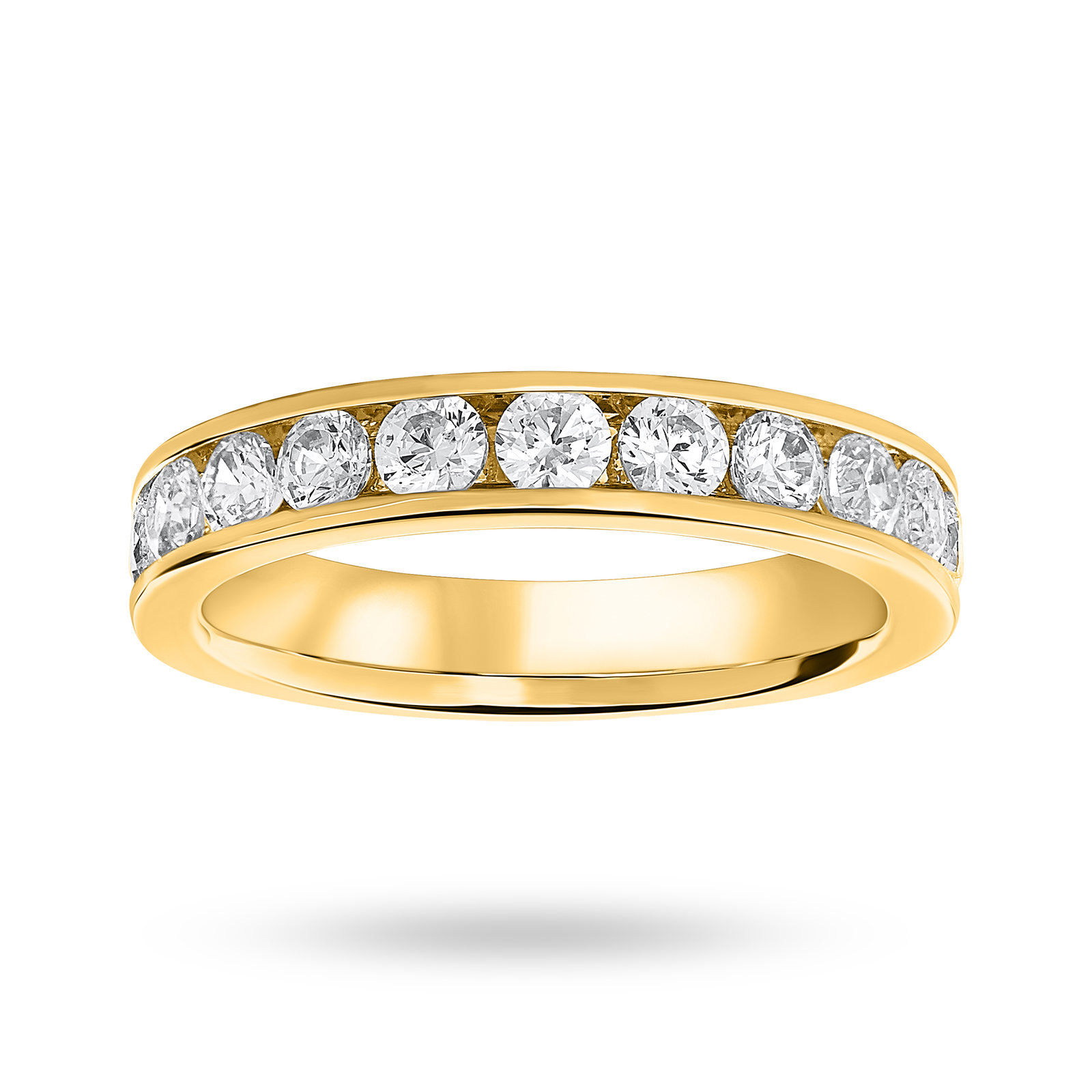 18ct Yellow Gold 1.00ct Half Eternity Ring | Rings | Jewellery | Goldsmiths