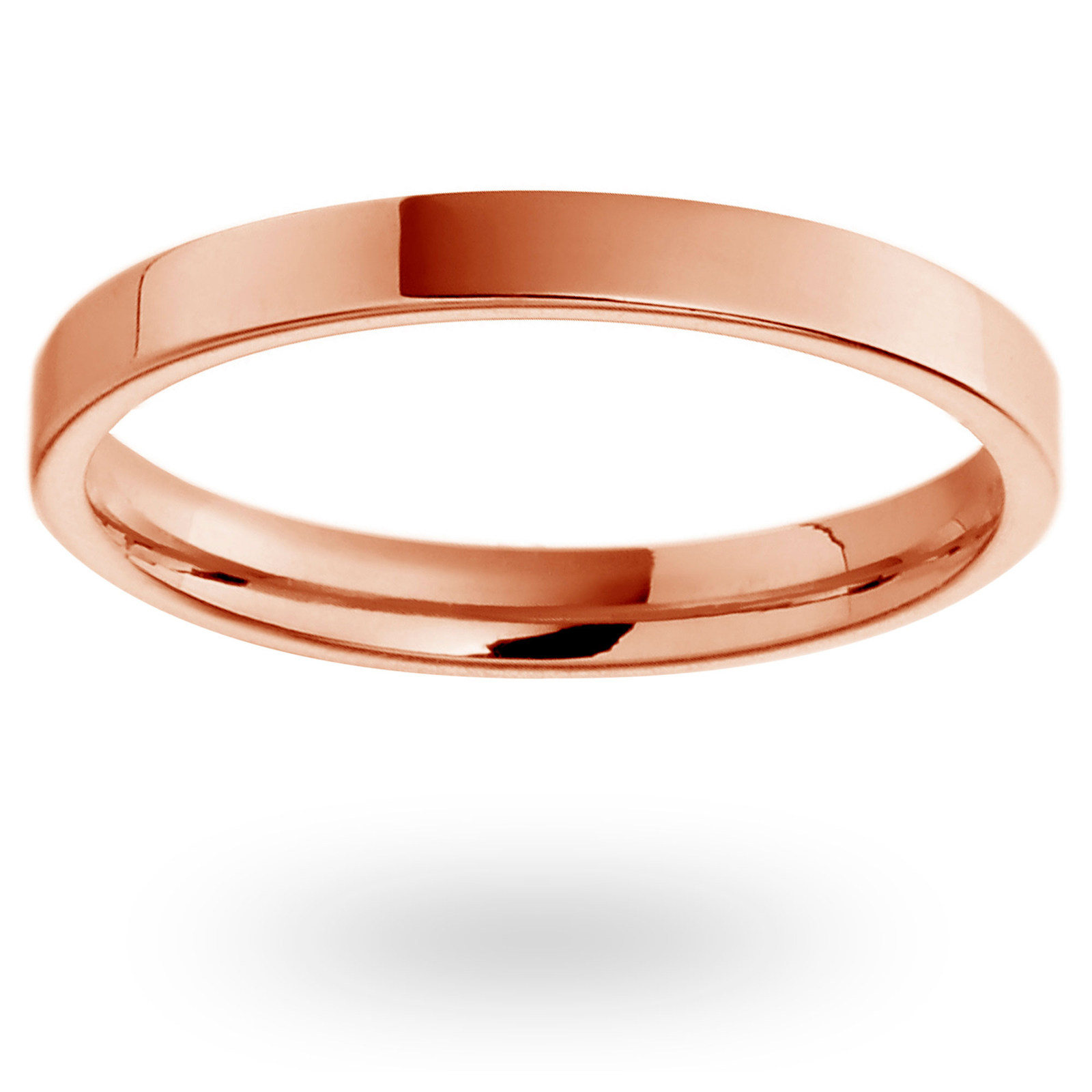 18ct Rose Gold 2mm Heavy Flat Court Wedding Ring Rings Jewellery 18ct Rose Gold 2mm Heavy Flat Court Wedding Ring