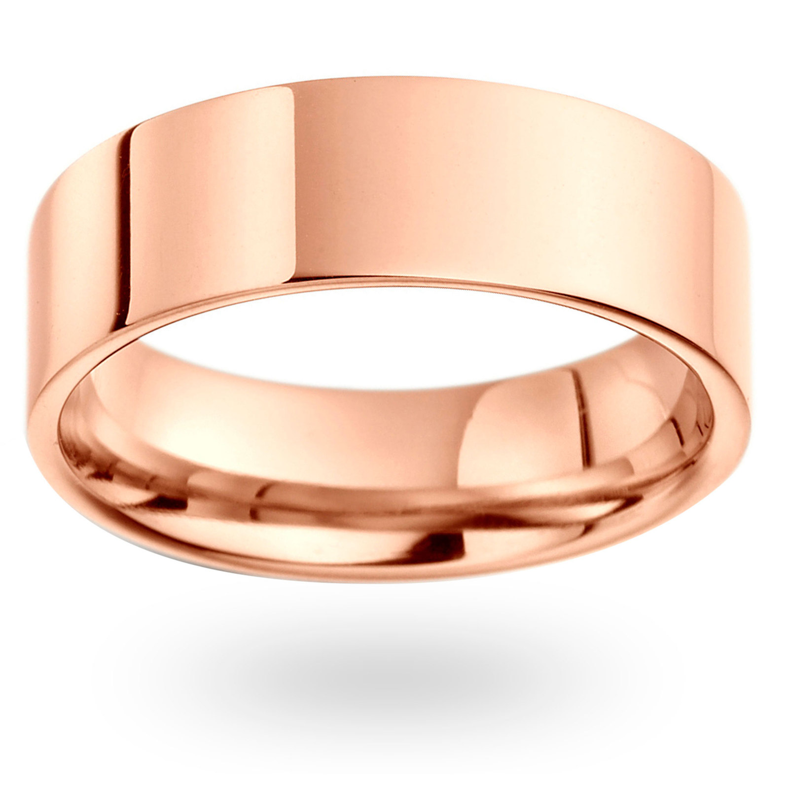 18ct Rose Gold 7mm Heavy Flat Court Wedding Ring | Rings | Jewellery ...