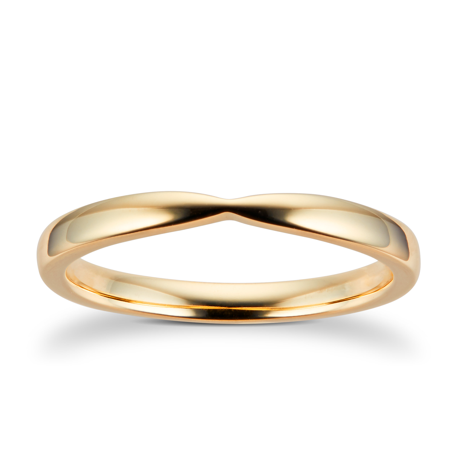 9ct Yellow Gold 2.5mm Pinched Wedding Ring Rings Jewellery Goldsmiths