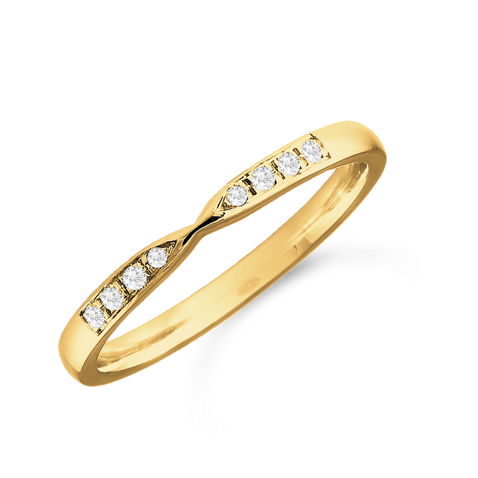 18ct Yellow Gold 0.05cttw Diamond Shaped Wedding Ring Reviews