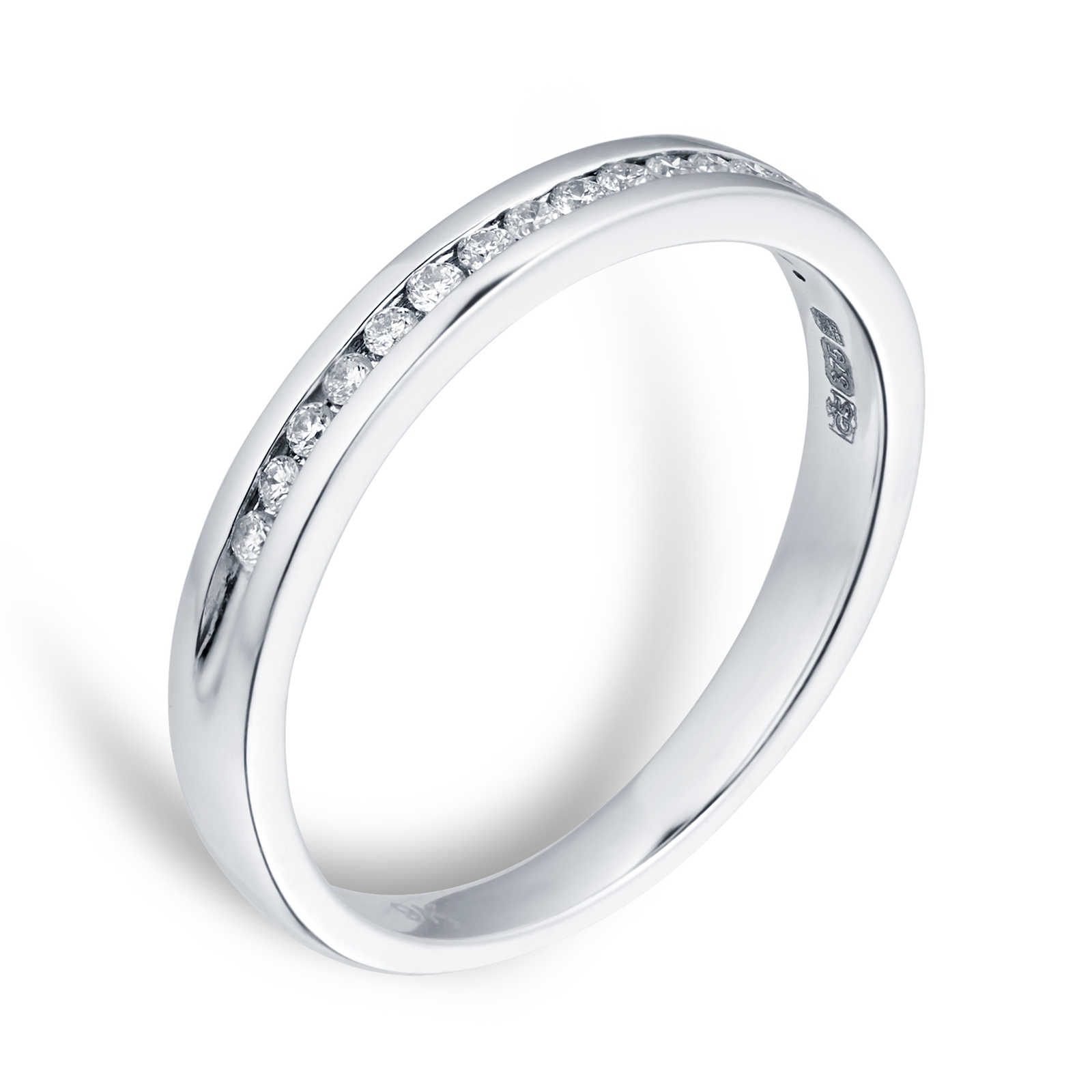 18 Carat White Gold 2Mm Wedding Ring