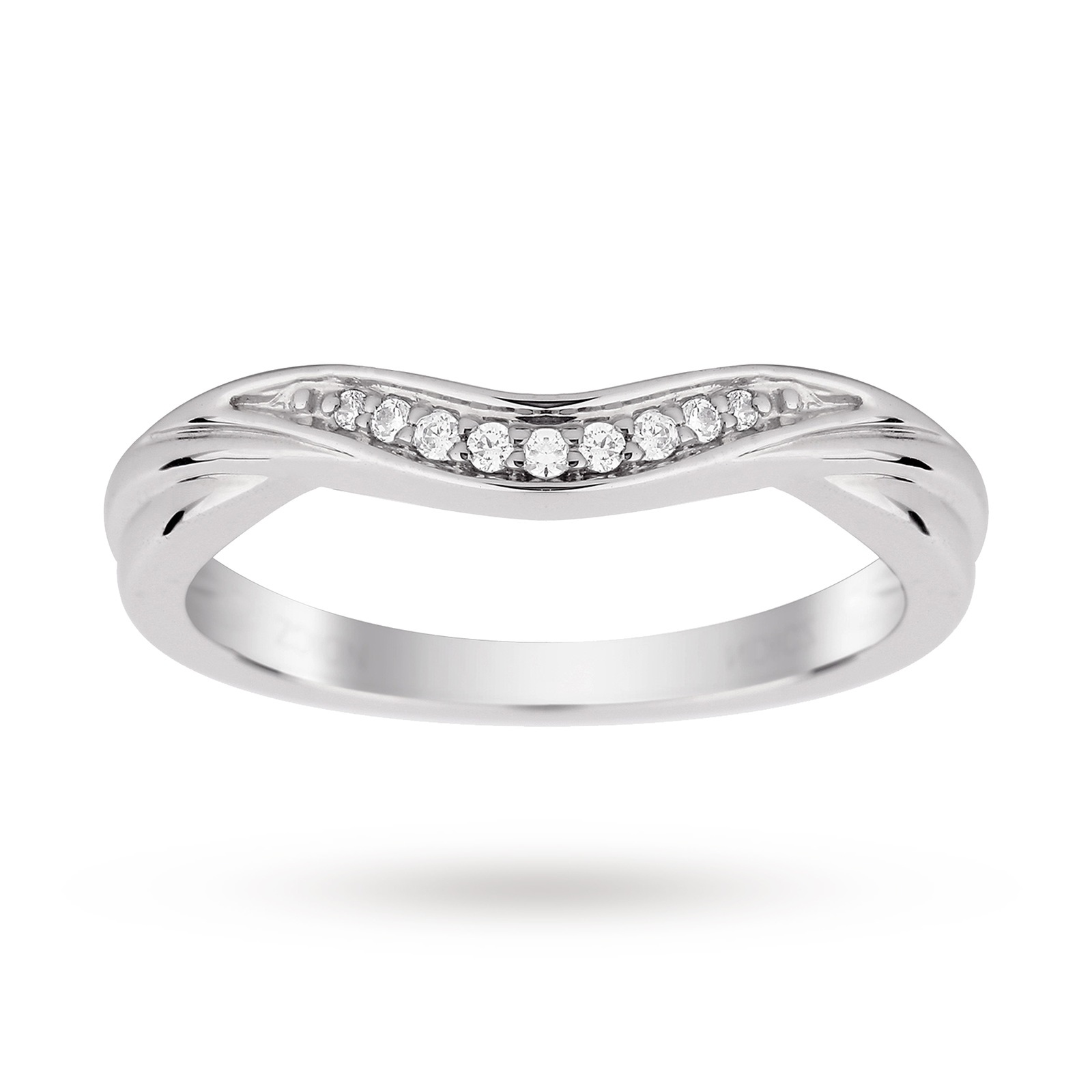9ct White Gold 0.10cttw Diamond Wedding Ring | Rings | Jewellery