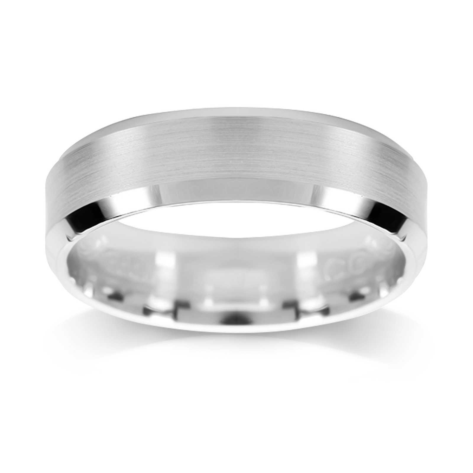 Platinum 6mm Concave & Polished Edge Wedding Ring | Rings | Jewellery ...