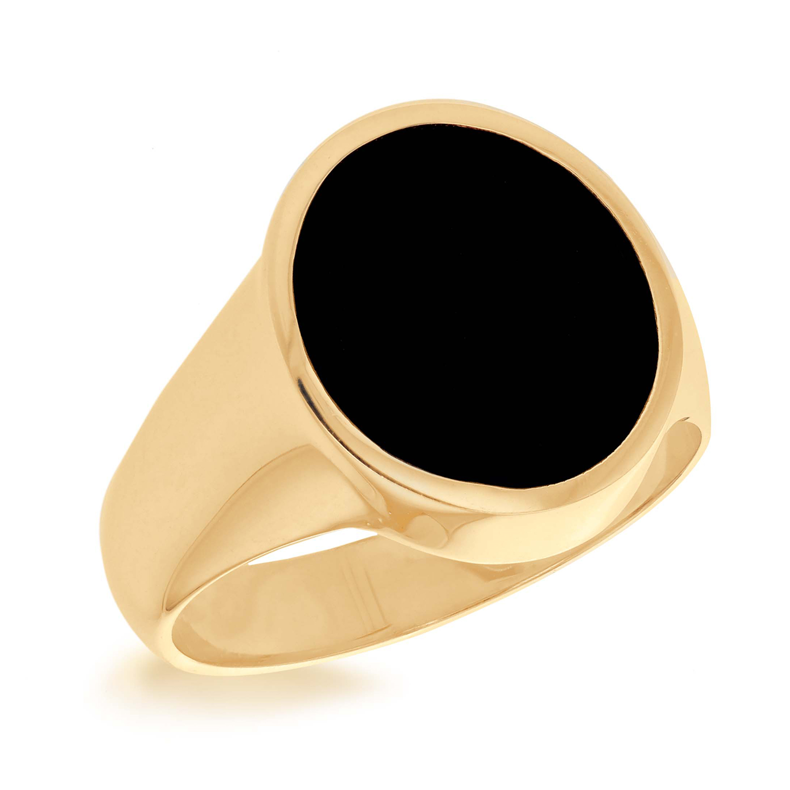 9ct Yellow Gold Black Onyx Signet Ring Rings Jewellery Goldsmiths