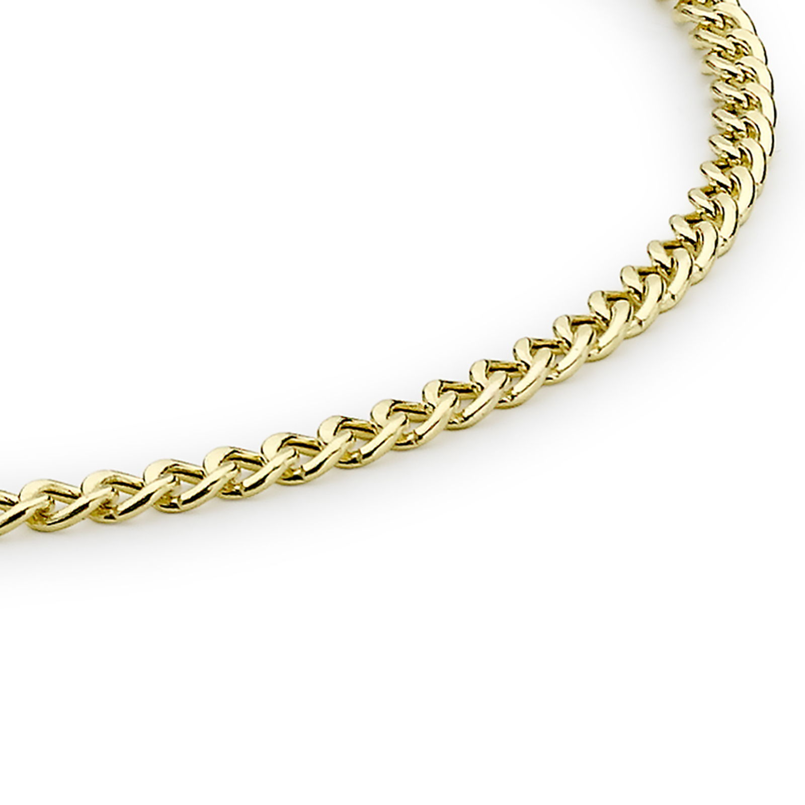 9ct Yellow Gold 2mm Curb Chain Bracelet | Online Only Jewellery ...