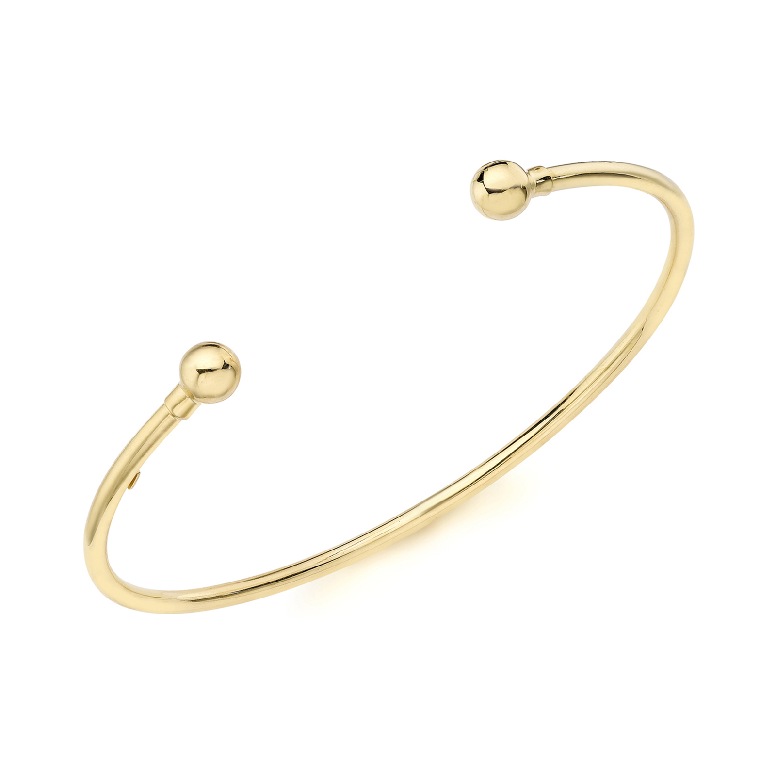 9ct Yellow Gold 2mm Torque Bangle | Online Only Jewellery | Jewellery ...