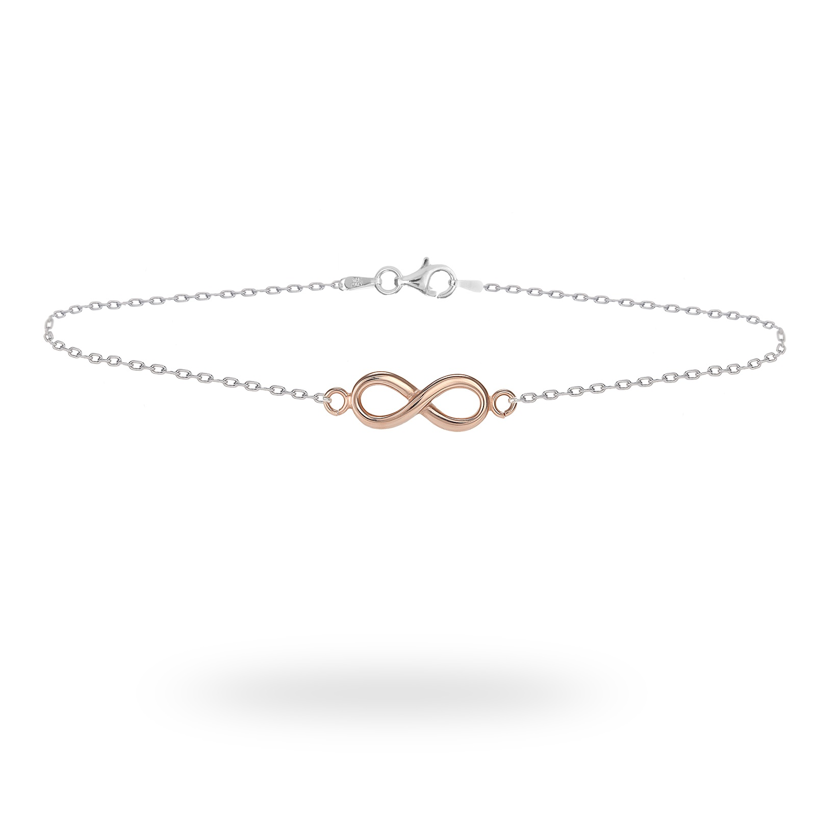 Silver And Rose Gold Plated Infinity 