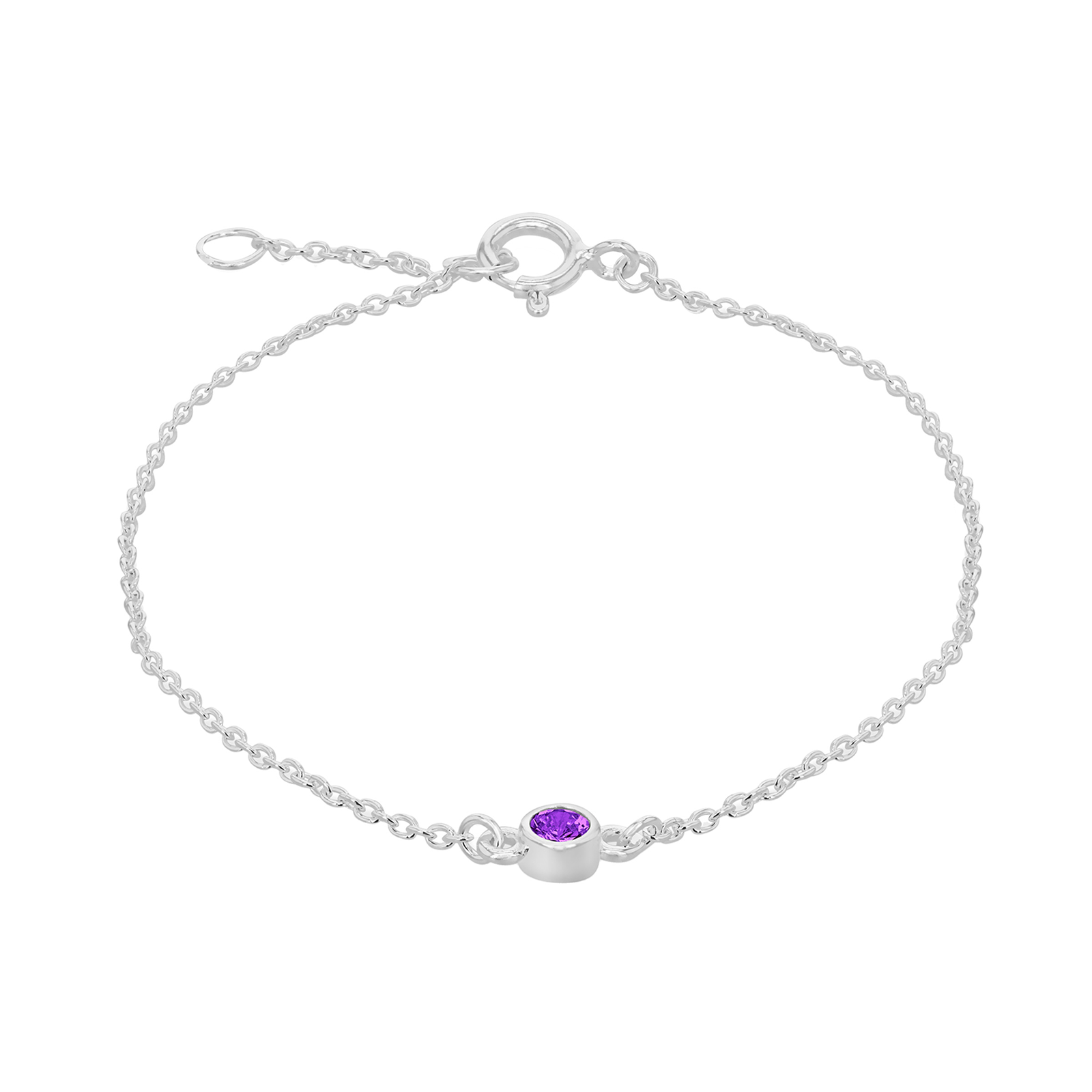 Silver February Purple Cubic Zirconia Bracelet Review