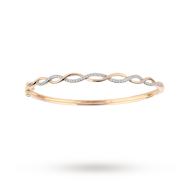 9ct Yellow Gold 0.25ct Diamond Interlace Bangle Review