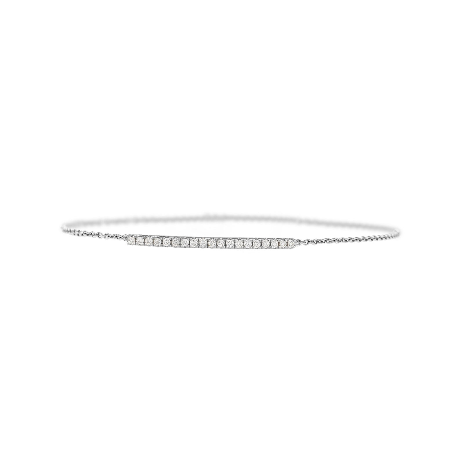 9ct White Gold 0.20cttw Diamond Bar Bracelet | Bracelets | Jewellery