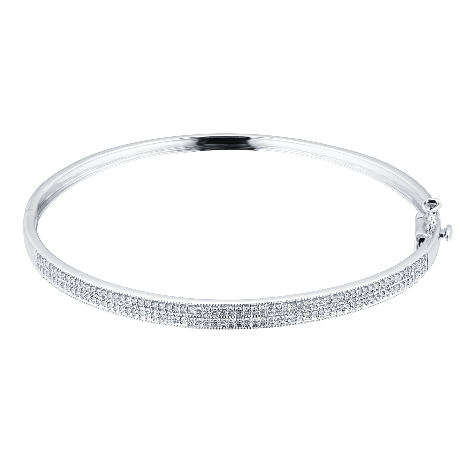 9ct White Gold 0.50cttw Diamond Bangle | Bracelets | Jewellery | Goldsmiths