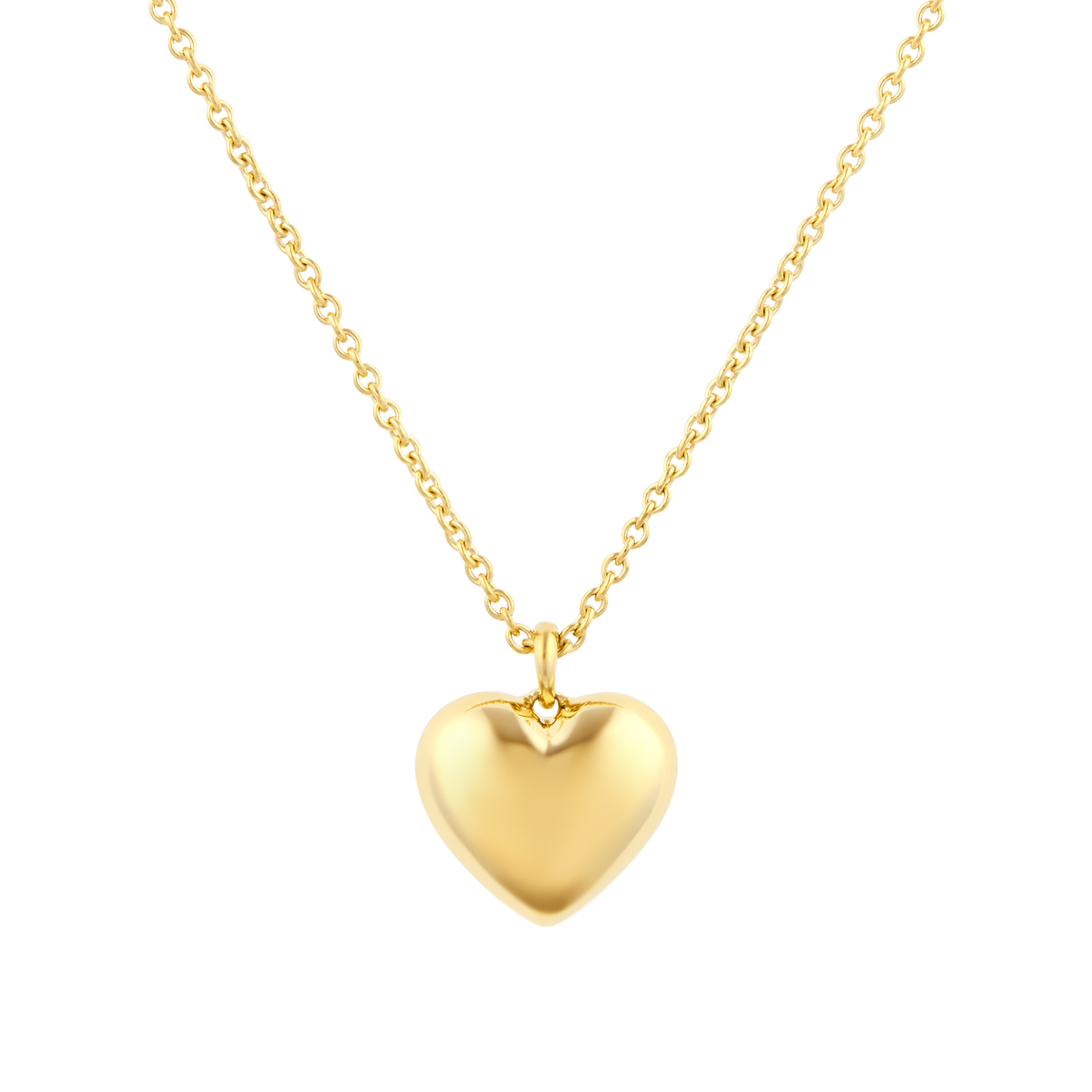 Fortune 18ct Yellow Gold Plain Heart Pendant | Necklaces | Jewellery ...