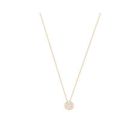 9ct Yellow Gold 0.20ct Flower Pendant