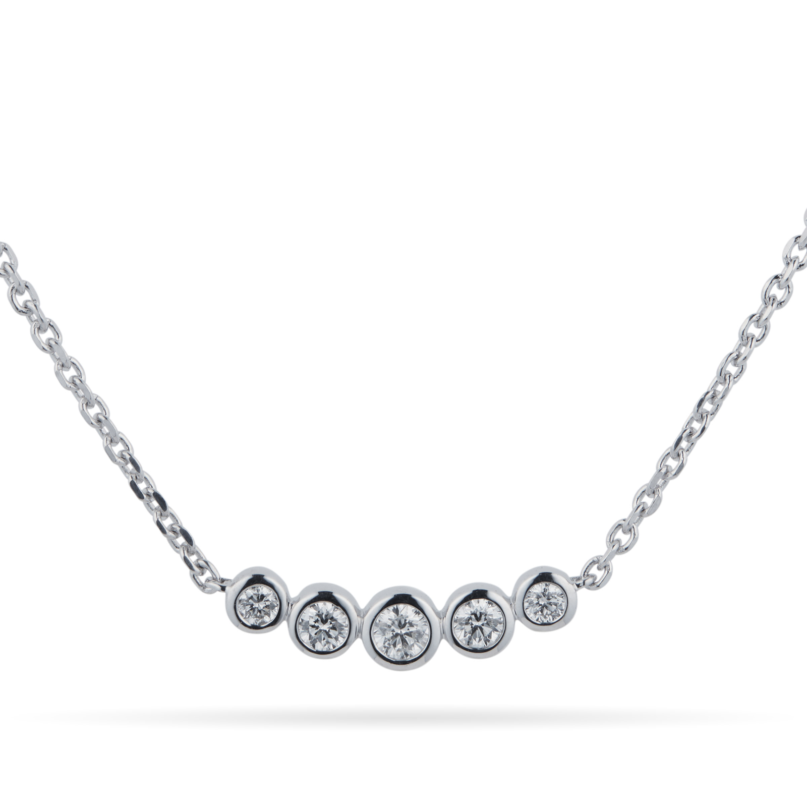 Mappin & Webb Gossamer Silver 0.24cttw 5 Stone Necklace Reviews