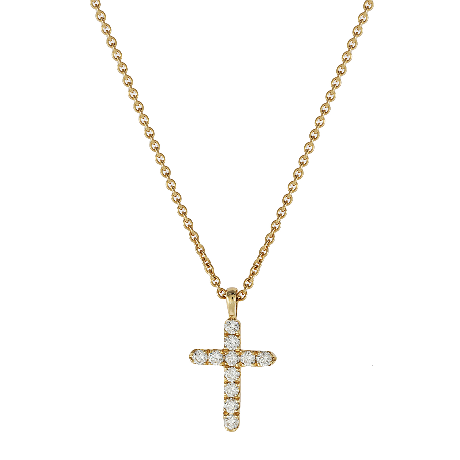 Fortune 18ct Yellow Gold 0.24cttw Diamond Cross Pendant Reviews