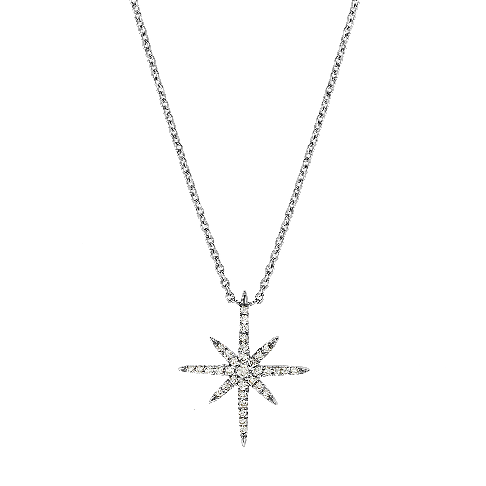 Fortune 18ct White Gold 0.12cttw Diamond Star Pendant Reviews