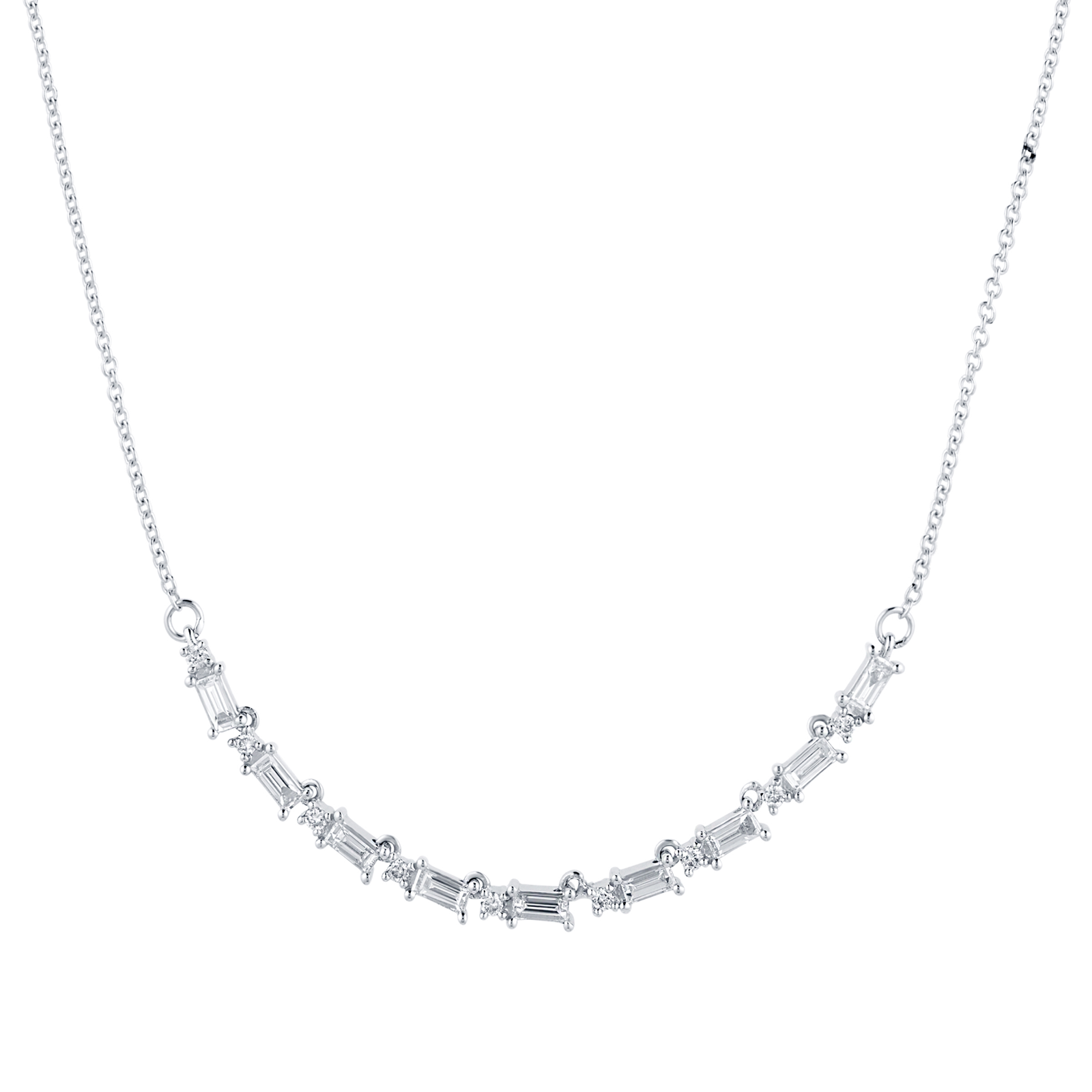 Renee 18ct White Gold 1.31cttw Diamond Large Line Necklace Reviews