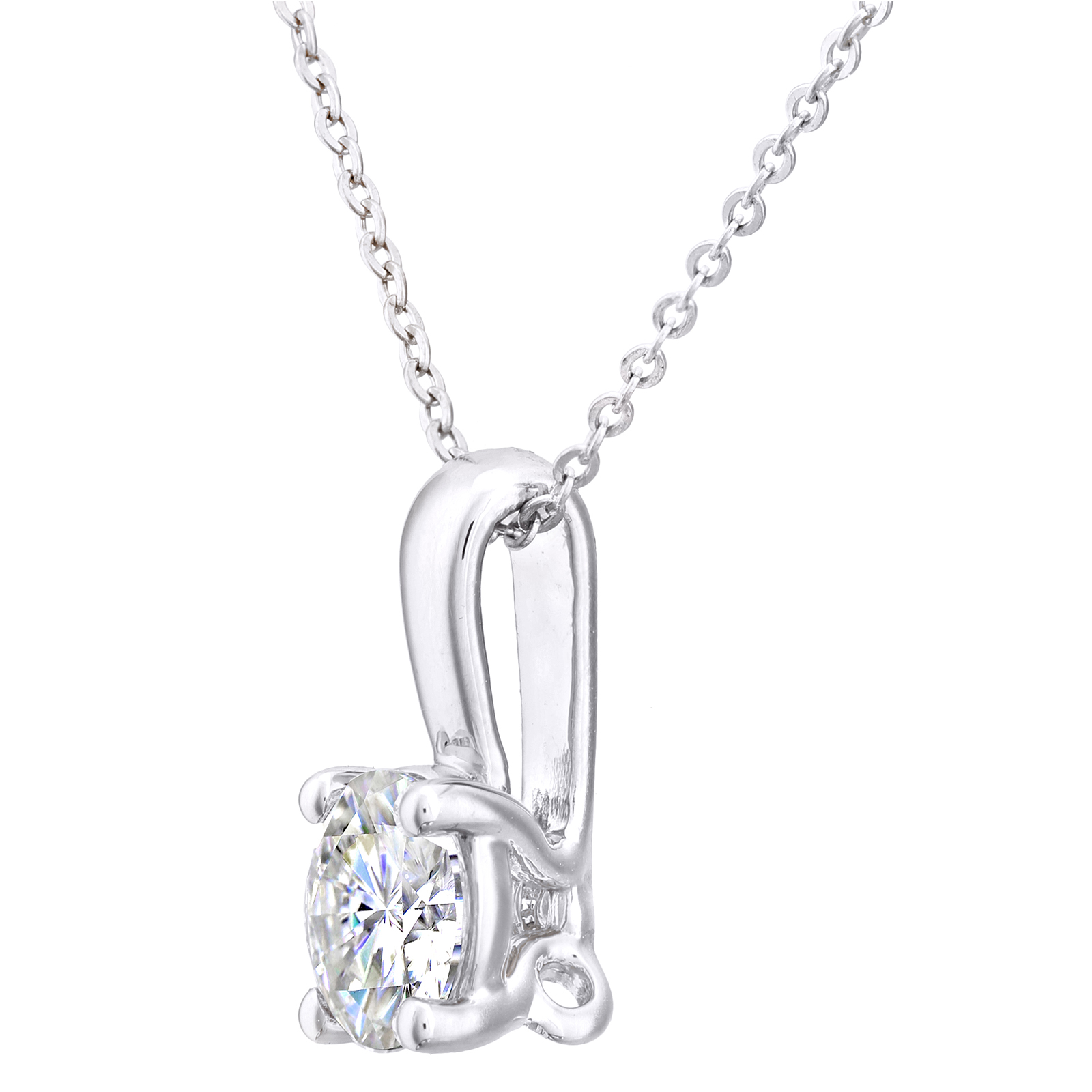 18ct White Gold 0.50ct Diamond 4 Claw Pendant What's New in Jewellery