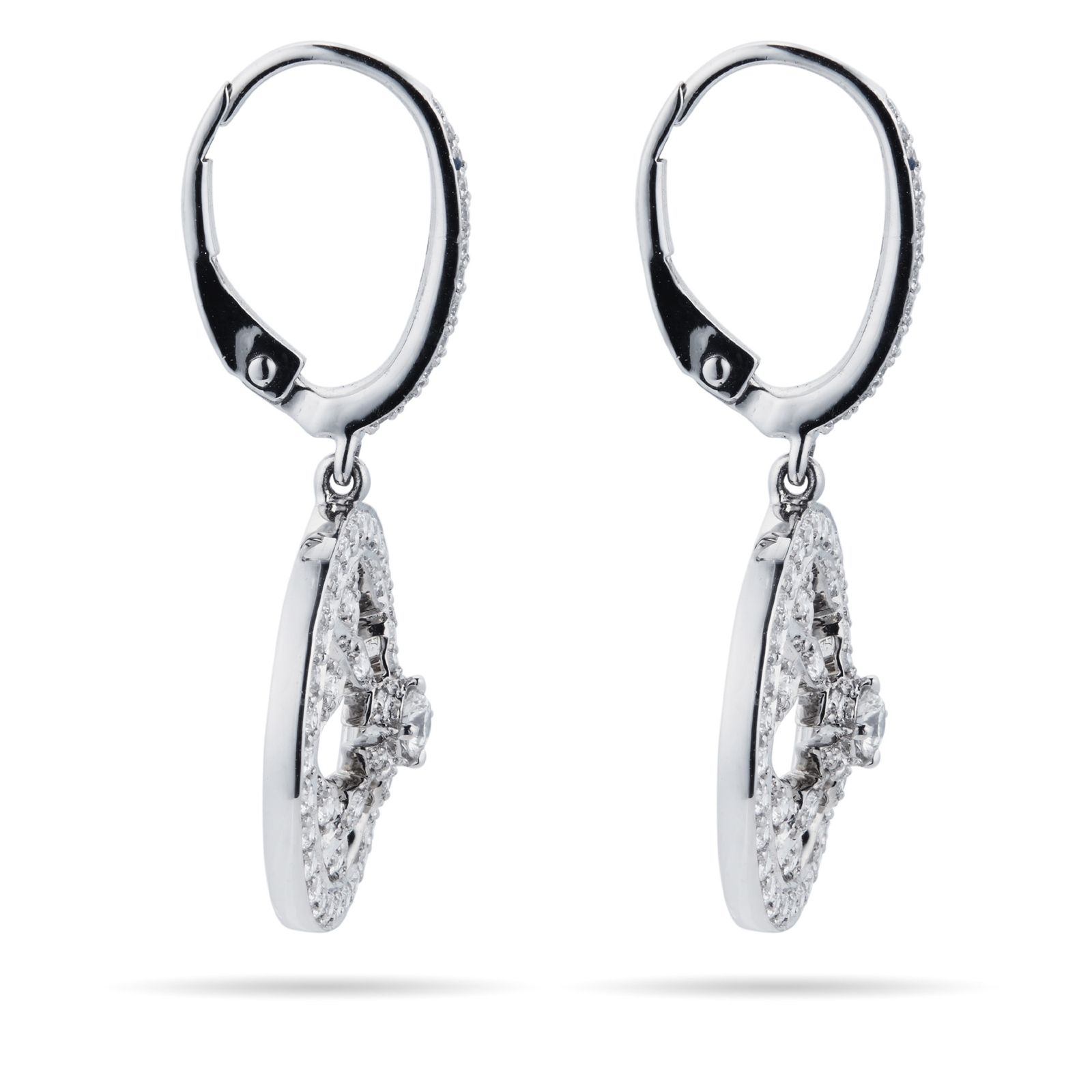 Empress 18ct White Gold 0.88cttw Diamond Carriage Earrings Earrings