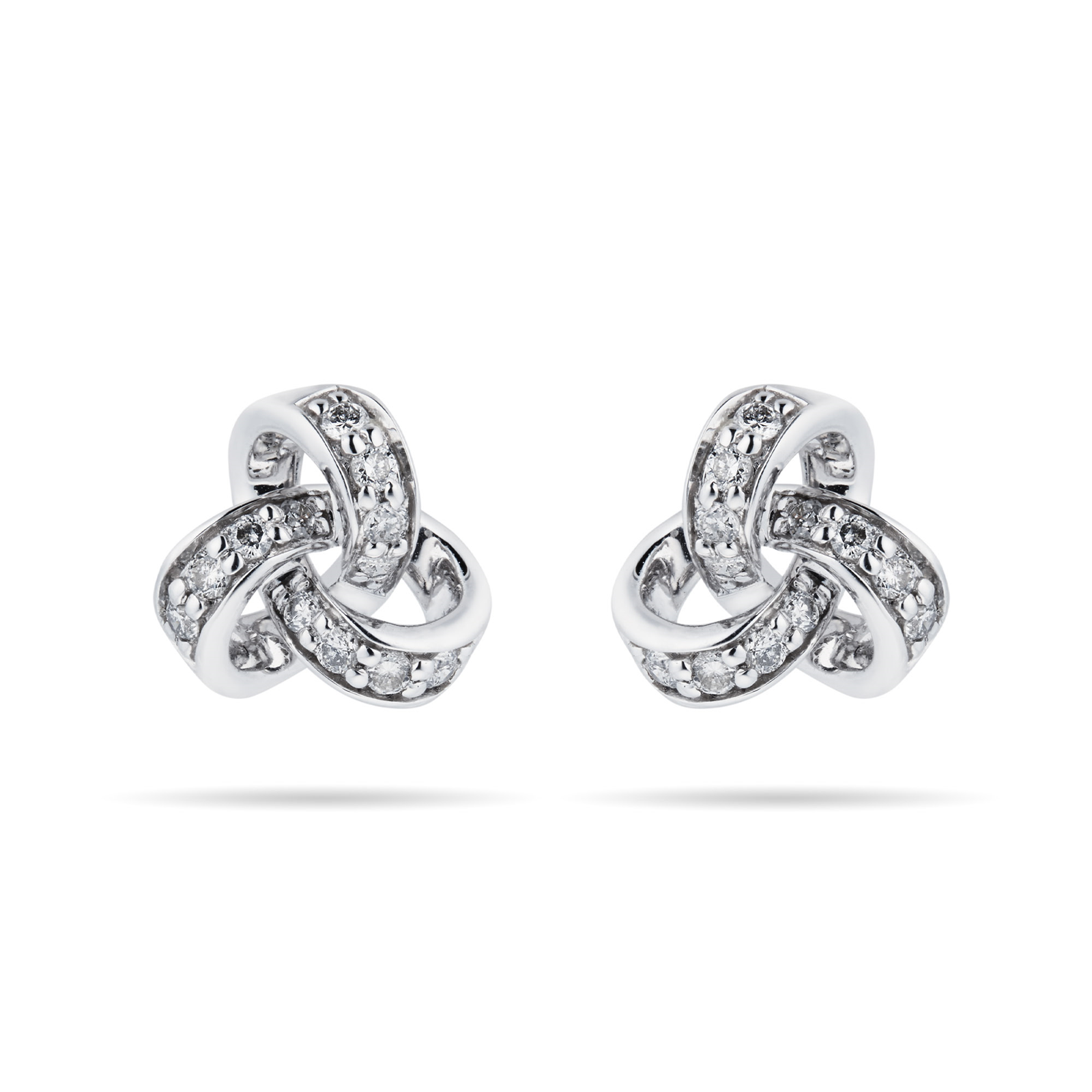 9ct White Gold 0.15ct Diamond Knot Stud Earrings Review