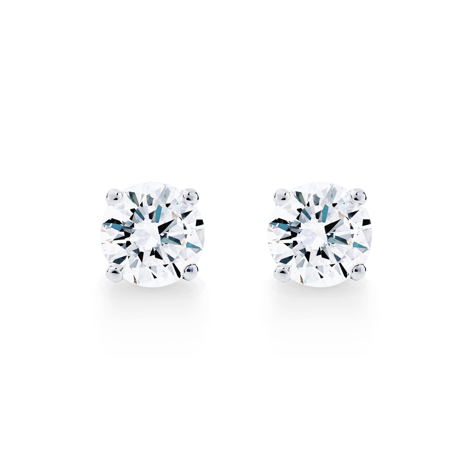 Libretto 18ct White Gold 2 00ct Diamond Stud Earrings Libretto 18ct White Gold 2 00ct Diamond Stud Earrings