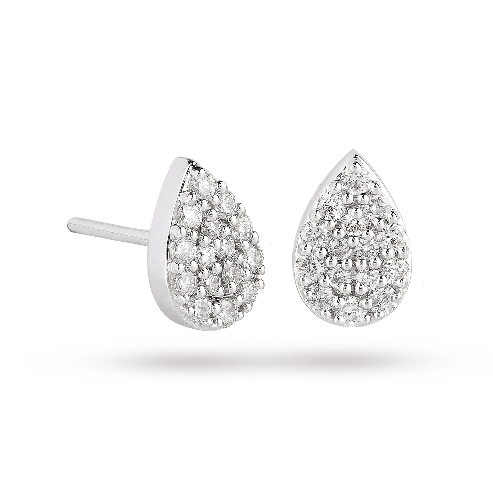 9 Carat White Gold 0.25 Carat Total Weight Pear Cluster Earrings Review