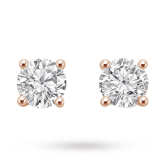 9ct Rose Gold 0 25ct Brilliant Cut Stud Earrings 450 00 Port