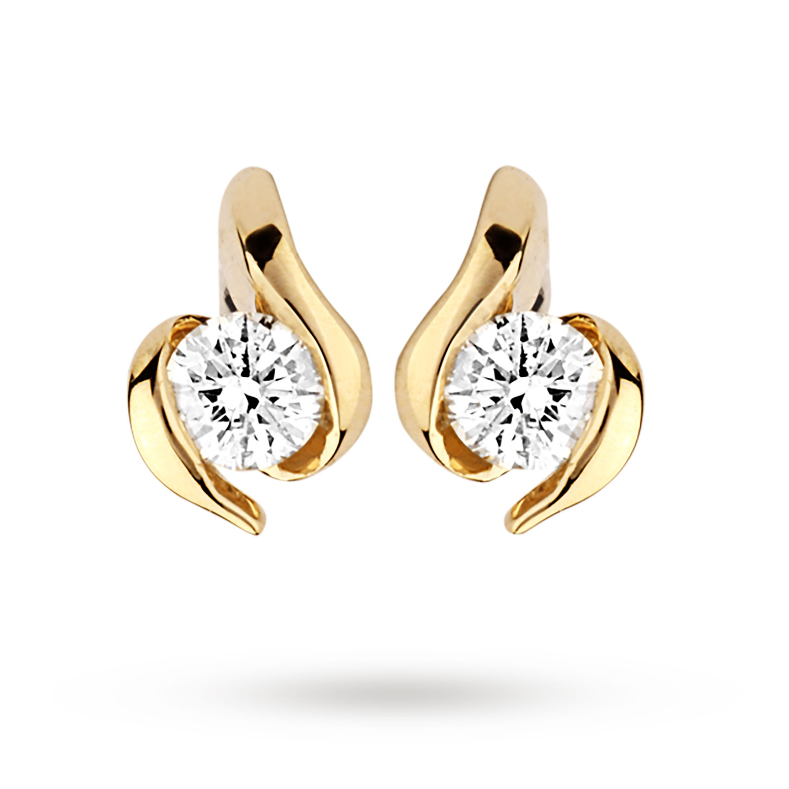 9ct Yellow Gold 0.15ct Wrapped In Love Diamond Earrings | Earrings ...