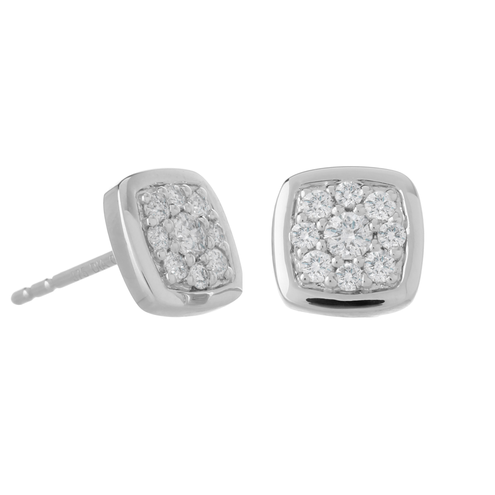 9ct White Gold 0.30ct Diamond Square Earrings Review