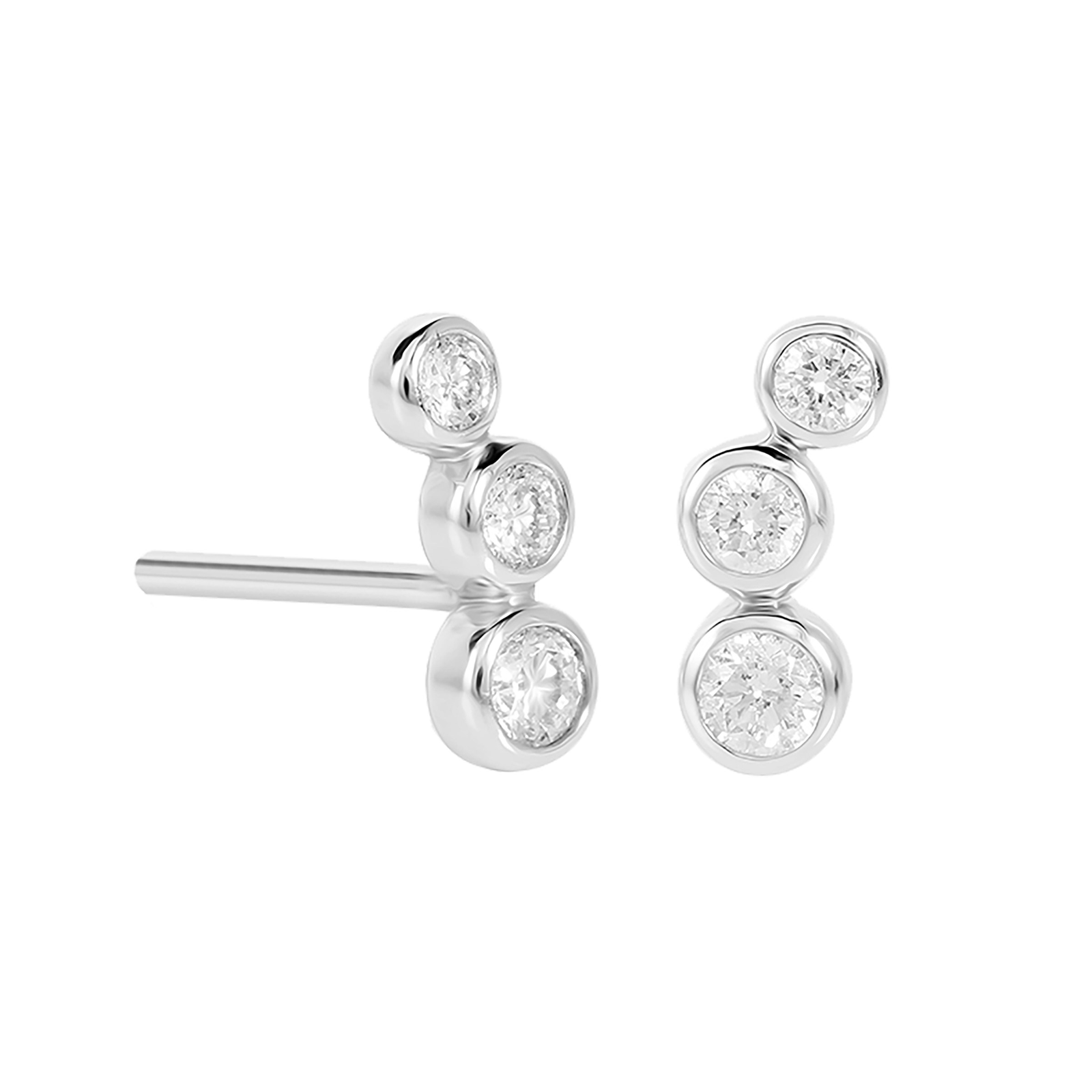 Gossamer Silver 0.31cttw 3 Stone Earrings Reviews