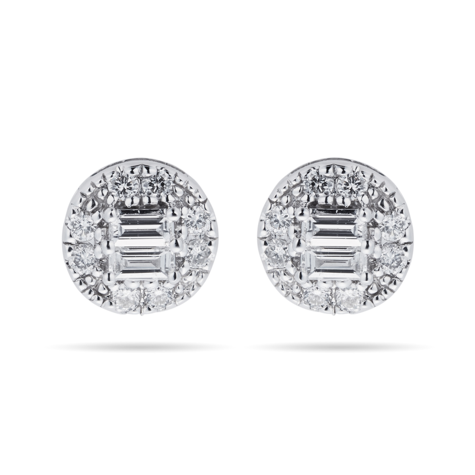 9ct White Gold Round & Baguette 0.25cttw Stud Earrings Review