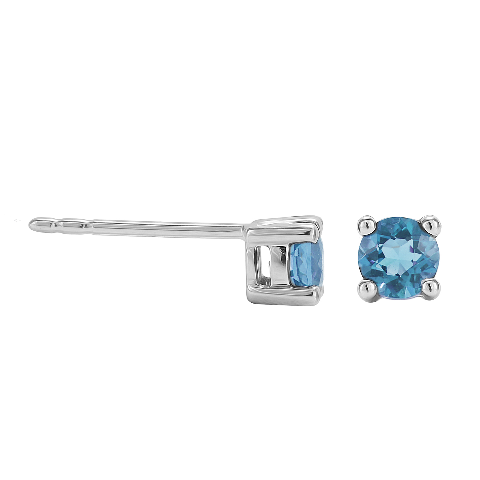 9ct White Gold Blue Topaz Stud Earrings Review