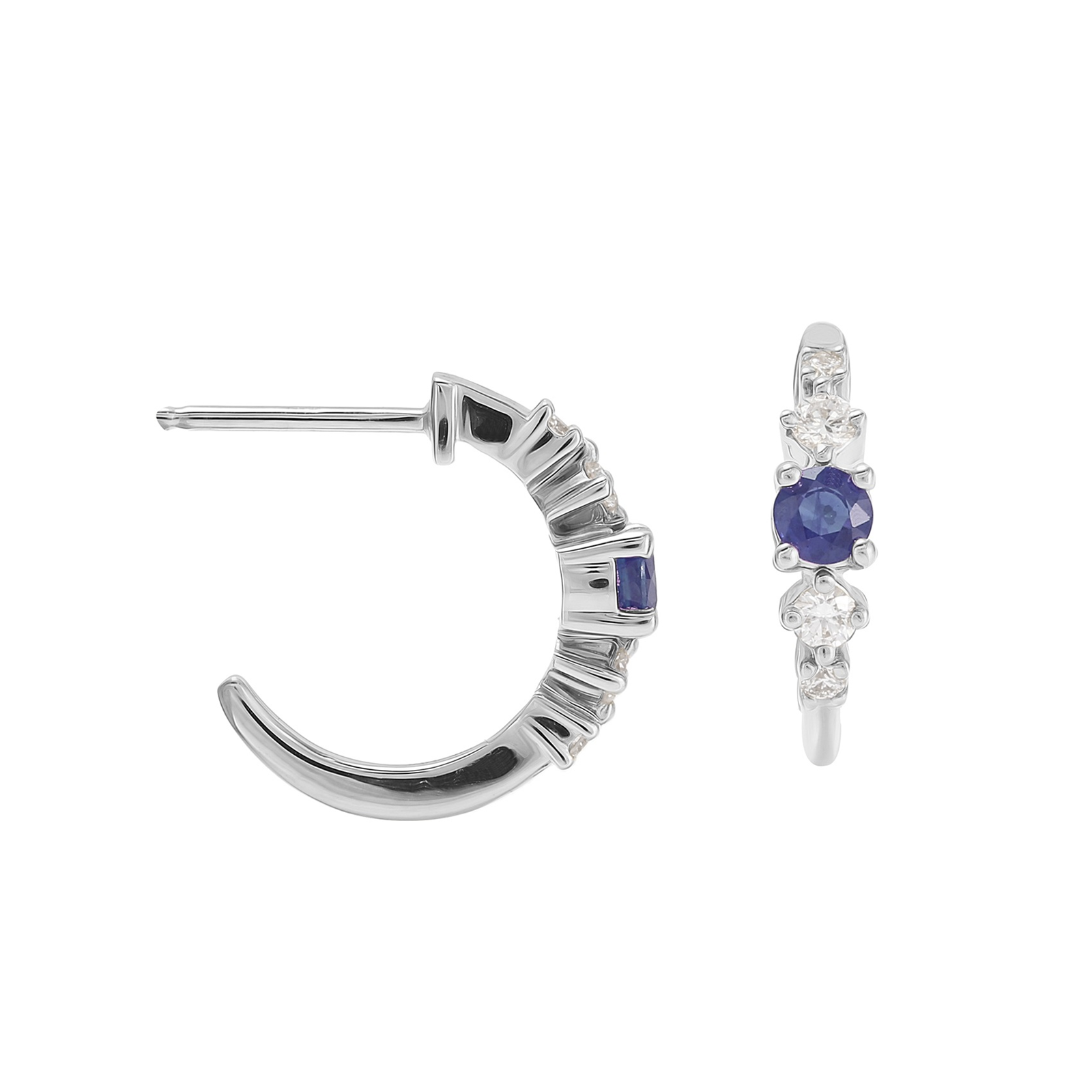 Mappin & Webb Carrington 18 White Gold Sapphire & Diamond Hoop Earrings Reviews