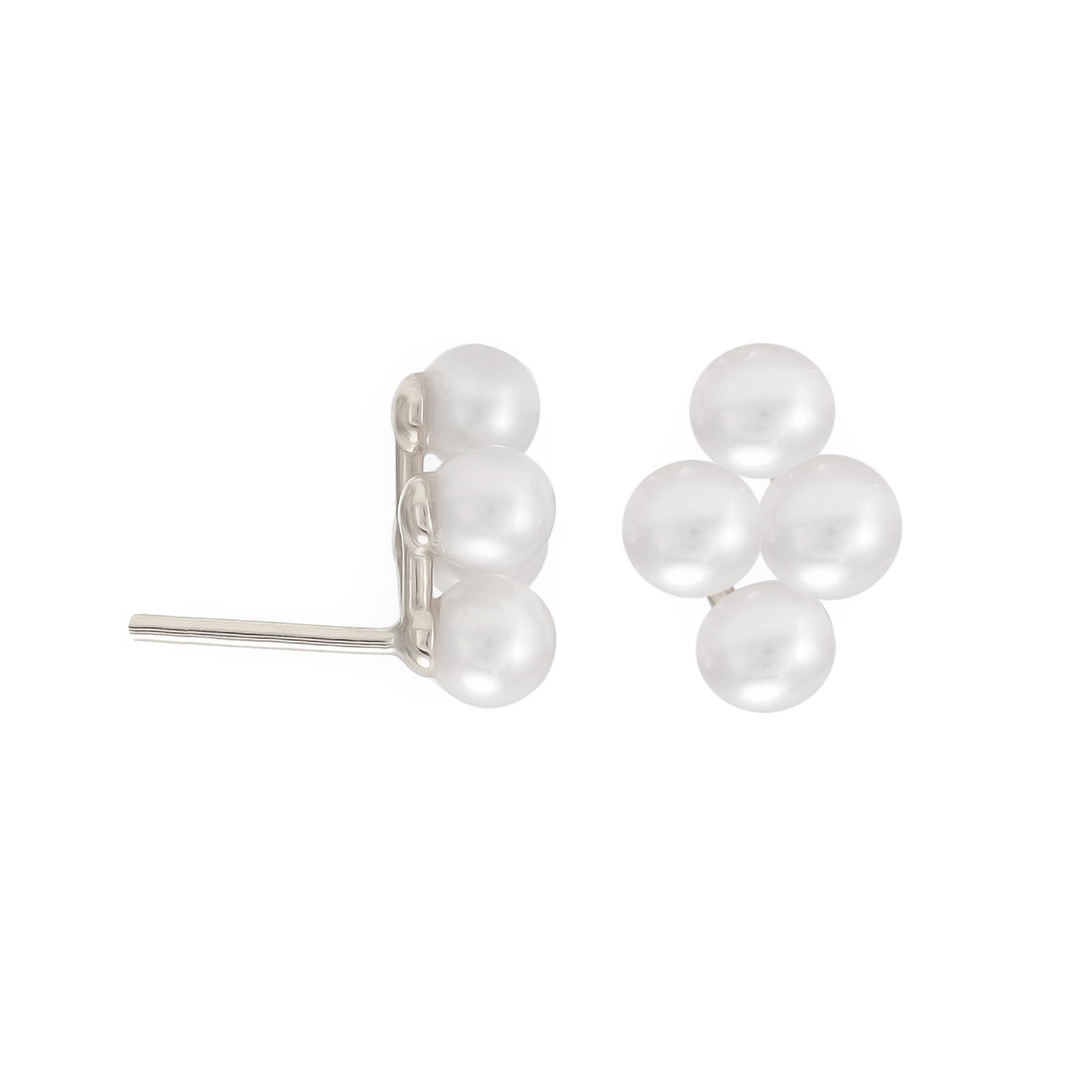 Mappin & Webb 18ct White Gold Freshwater Pearl Cluster Stud Earrings Reviews