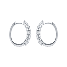 18ct White Gold 1.05ct Diamond Hoop Earrings | Earrings | Jewellery