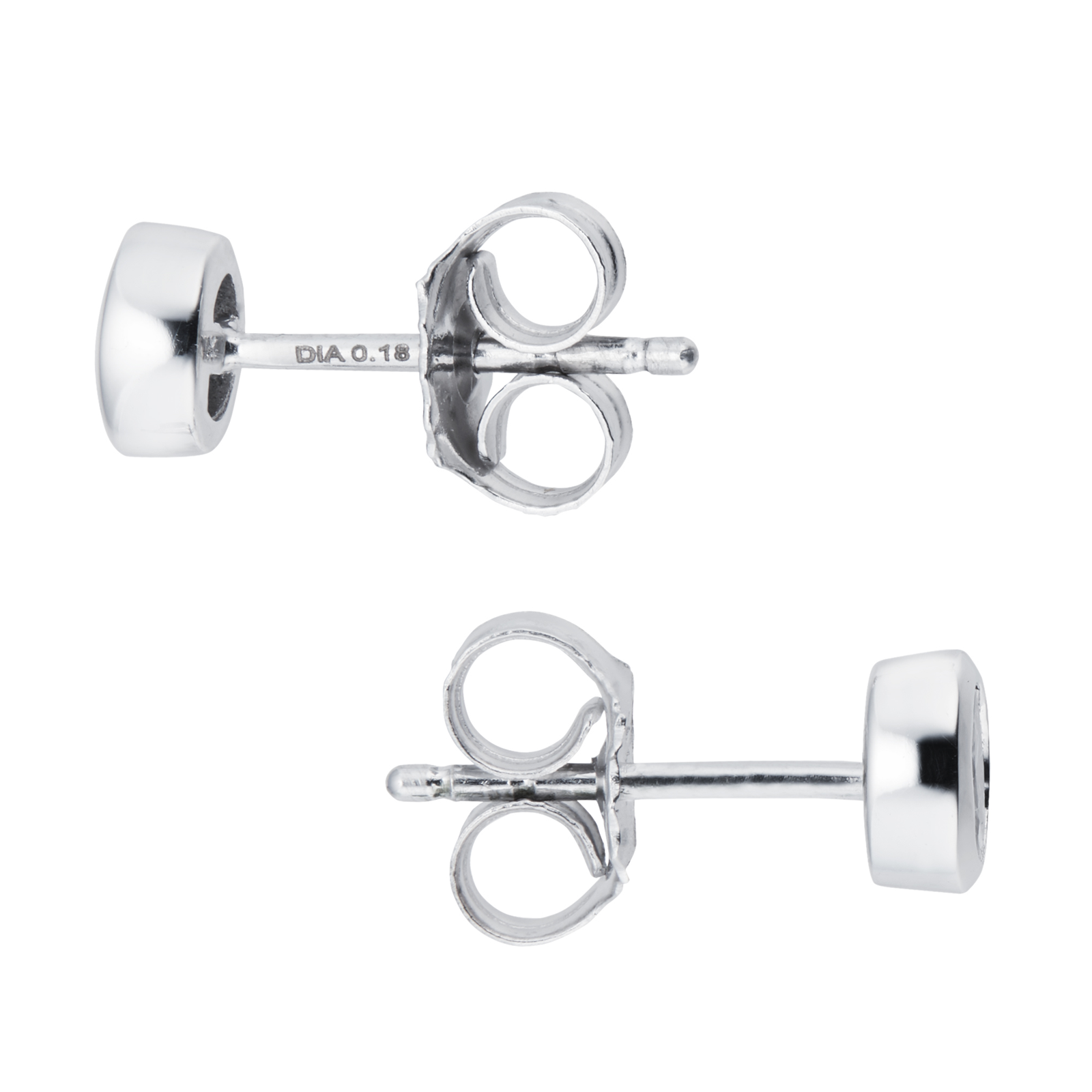 9ct White Gold 0.18cttw Diamond Stud Earrings | Earrings | Jewellery ...