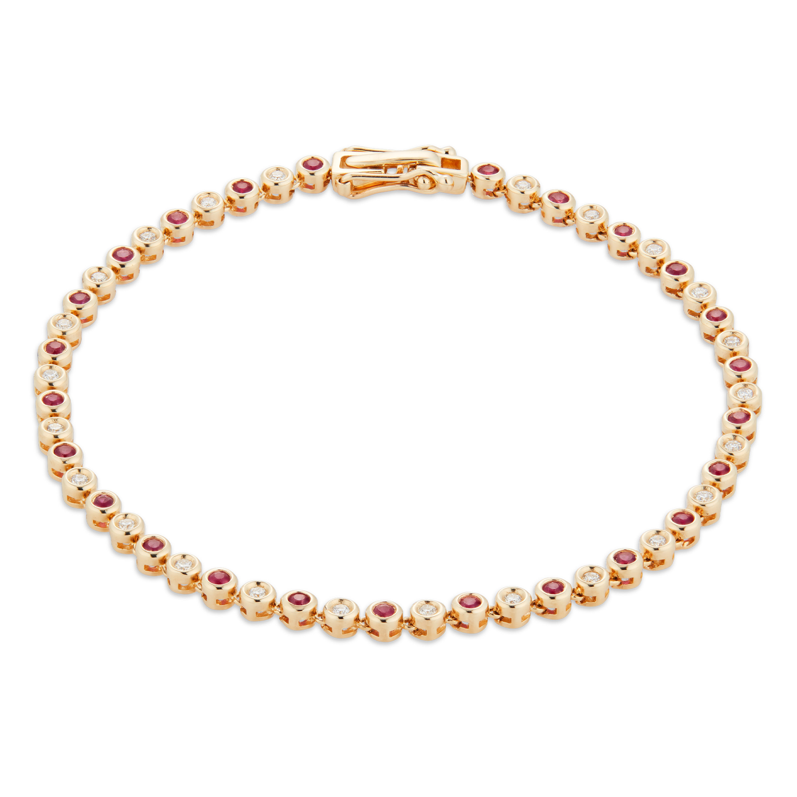 9ct Yellow Gold Ruby and Diamond Tennis Bracelet Review