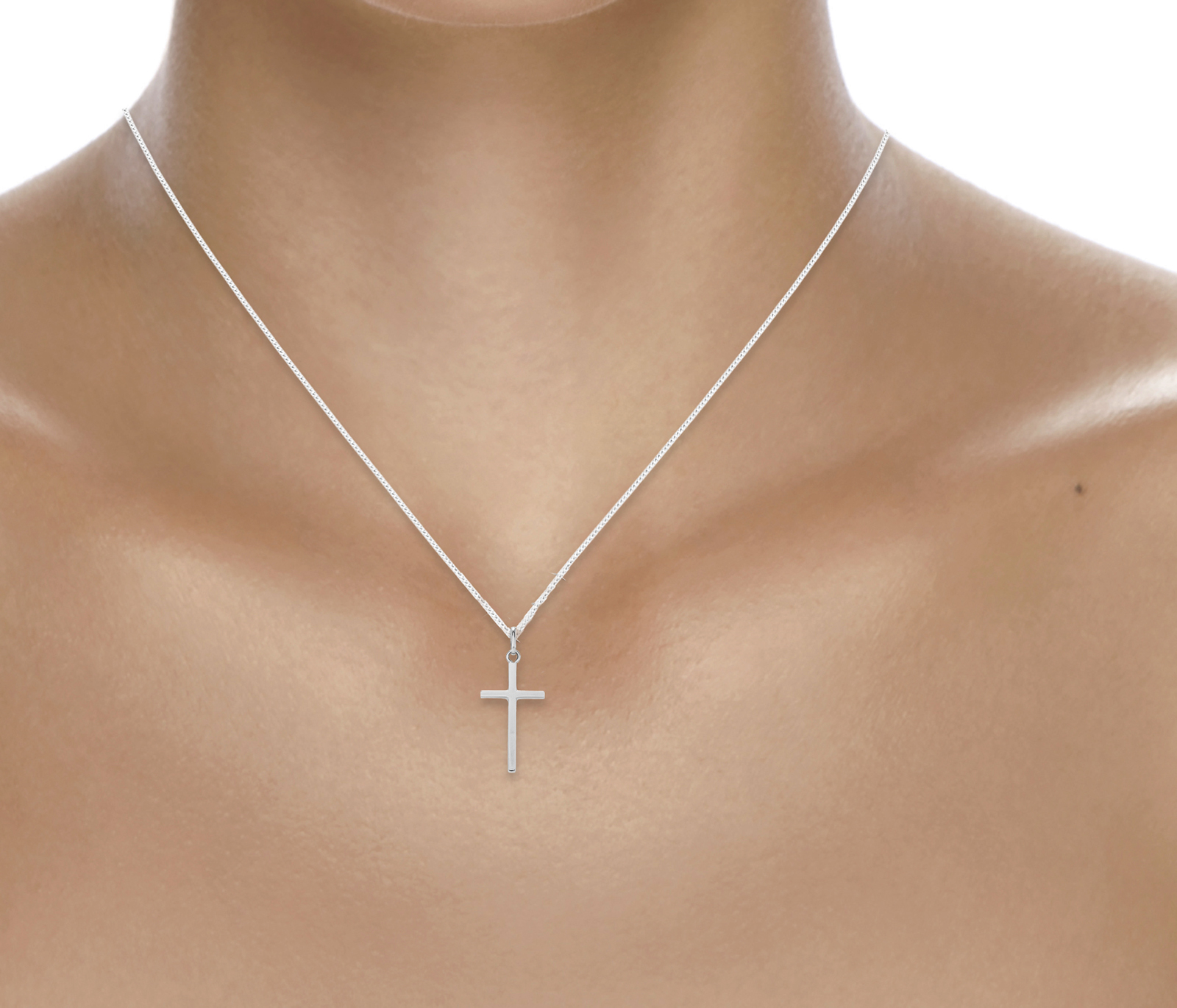 9ct White Gold Cross Pendant | Necklaces | Jewellery | Goldsmiths