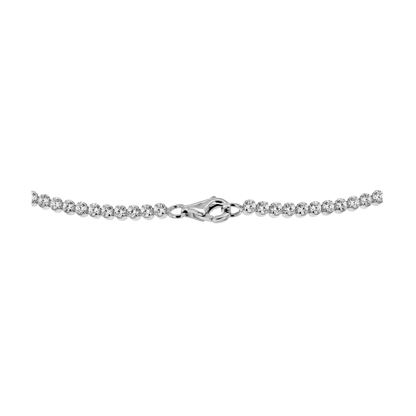 Silver Cubic Zirconia 18" Tennis Necklace Necklaces Jewellery