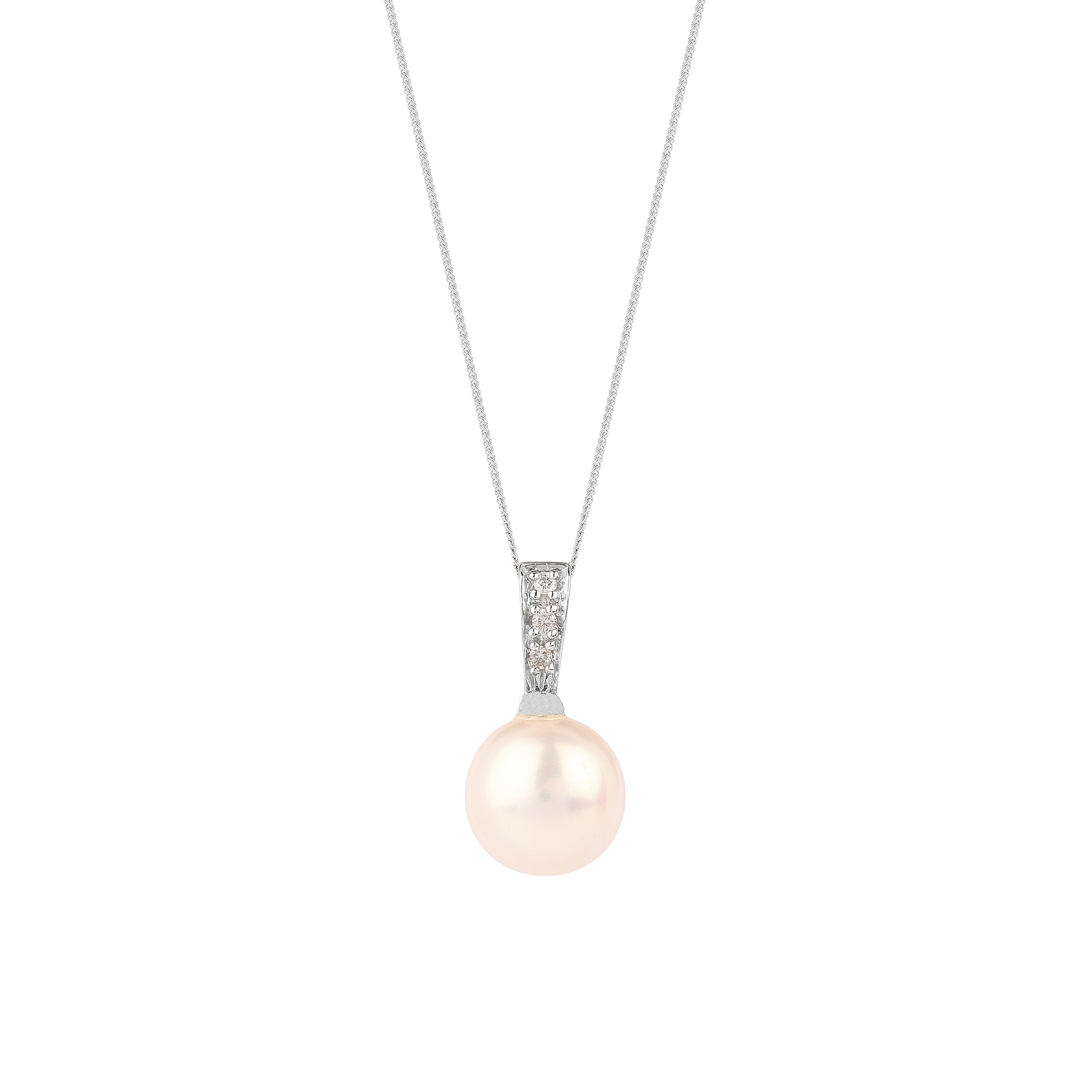 9ct White Gold 8.5-9.0mm Fresh Water Pearl Pendant | Gifts | Goldsmiths